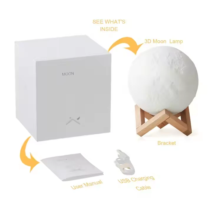 3D Moon lamp — detail