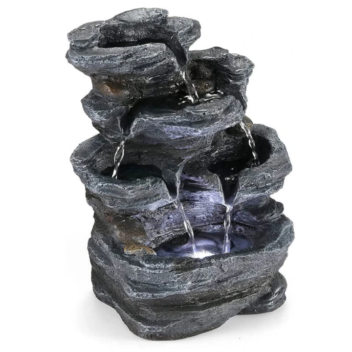 Stacked Rocks tabletop fountain