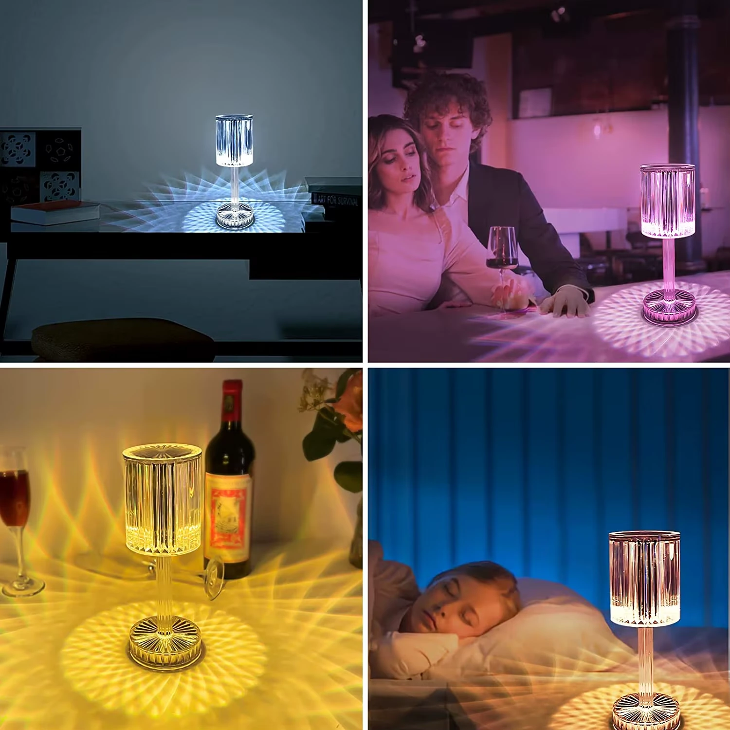 Crystal touch lamp — detail