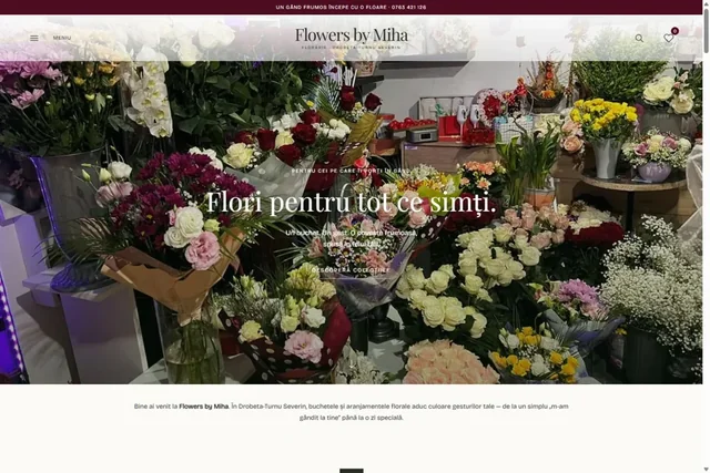 Flowers by Miha — exemplu de demo de design din portofoliu